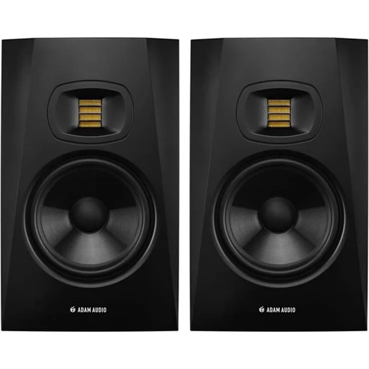 Adam Audio T7V, 2-Wege Aktiv-Studio-Monitor mit 7" Tieftöner, Frequenzgang 39 Hz - 25 kHz, schwarz, Paar