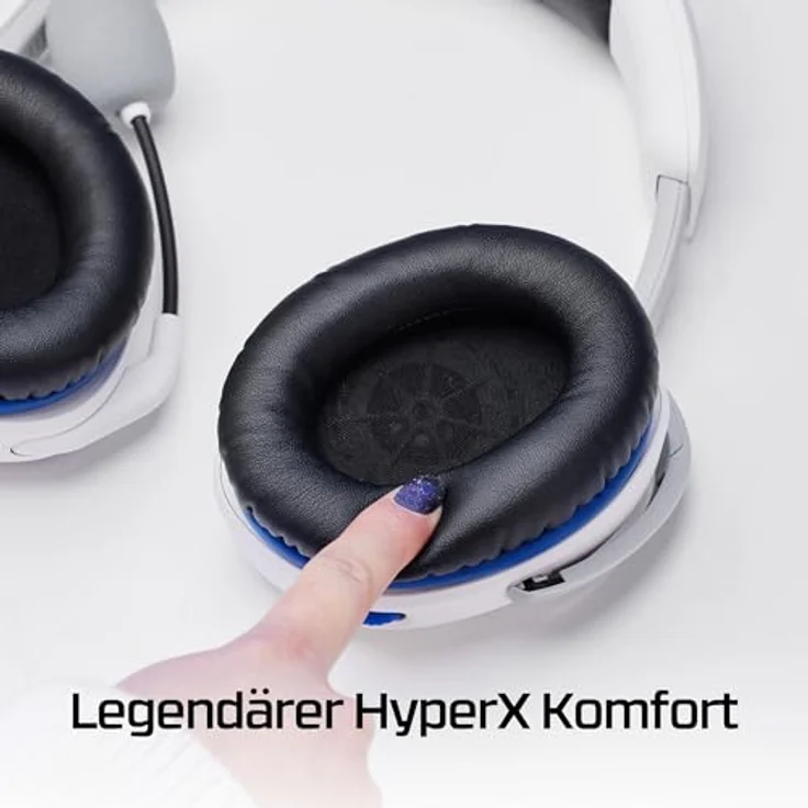 HyperX Cloud Stinger 2 Gaming Headset PS, Kabelgebunden, mit passiver Geräuschunterdrückung, Weiss – Bild 3