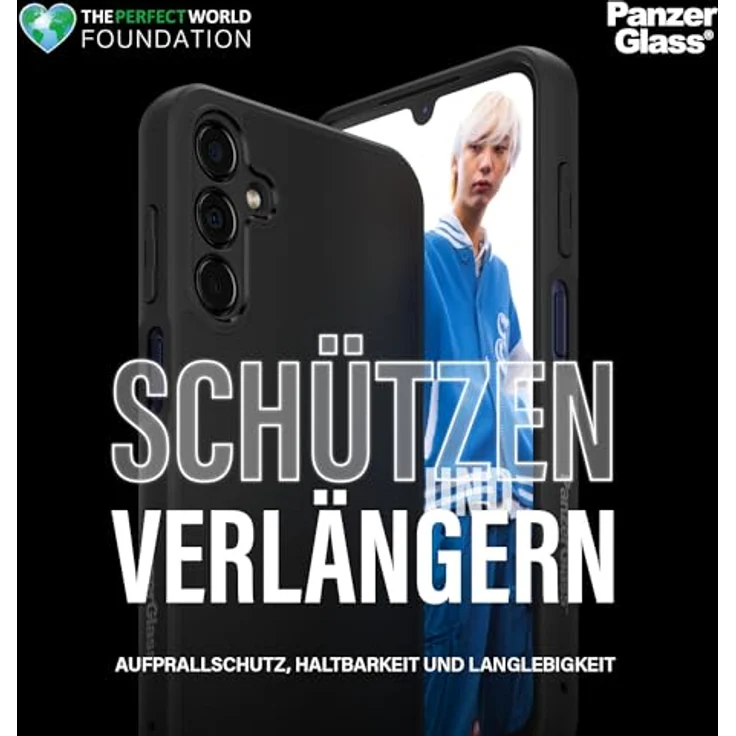 Panzer Glass Ultimativer Schutzhülle für Samsung Galaxy A15 HardCase mit D3O - Langlebig und Nachhaltig, Schwarz – Bild 2