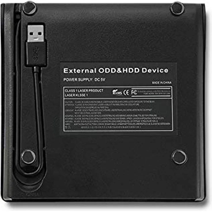 Qoltec CD/DVD SATA optisches Laufwerksgehäuse mit USB 3.0, 12,7 mm, schwarzes Design und integriertem Kabel – Bild 3