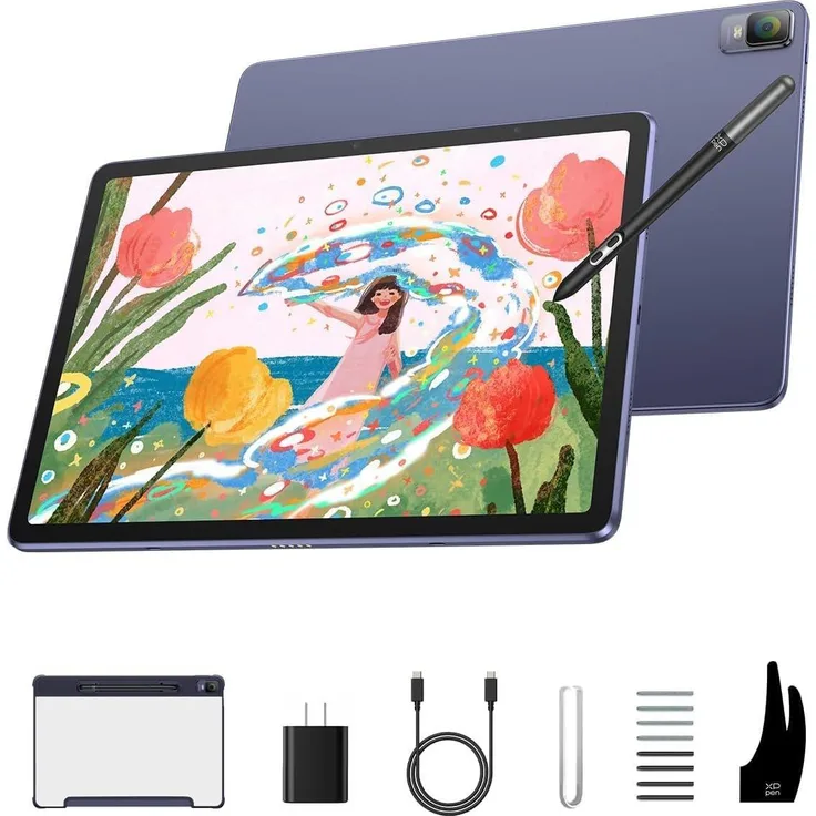 XP-Pen Magic Drawing Pad, freistehendes Grafiktablett mit 12 Zoll, 2K Auflösung, 77% NTSC, 109% sRGB, 82% Adobe RGB, 16K Druckstufen, 8 GB RAM, 256 GB Speicher