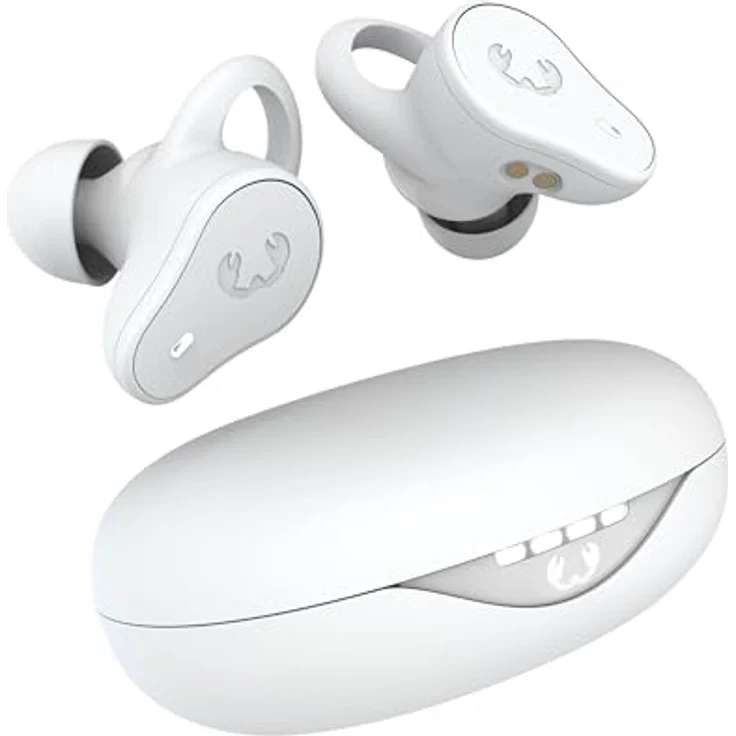 Fresh 'n Rebel Twins Move, kabellose In-Ear Bluetooth Sport Kopfhörer, Spritzwassergeschützt, Dual Master, Mit Mikrofon und klickbarer Taste und Lautstärkeregler, 30 Stunden Spielzeit (Ice Grey) – Bild 1