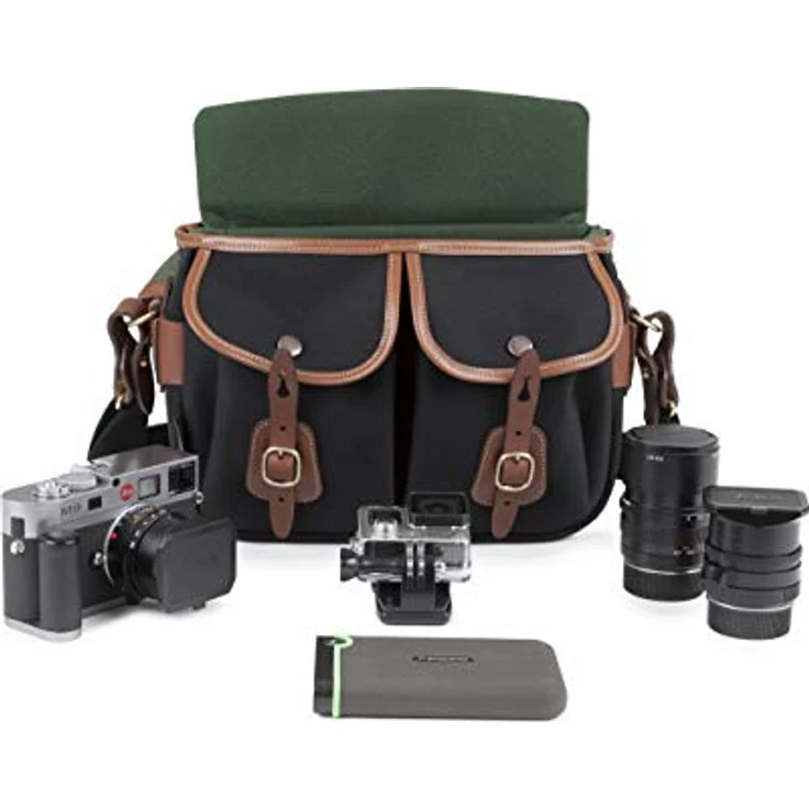 Billingham Small Pro Canvas-Tasche Rucksack (Schnellverschluss-System, Regenabweiser) schwarz und Toasten – Bild 6