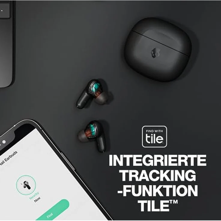 Skullcandy Rail Kabelloser In-Ear-Kopfhörer mit Skull-iQ App, Mikrofon, 42 Stunden Akkulaufzeit und Bluetooth für iPhone, Android und mehr – Schwarz – Bild 4