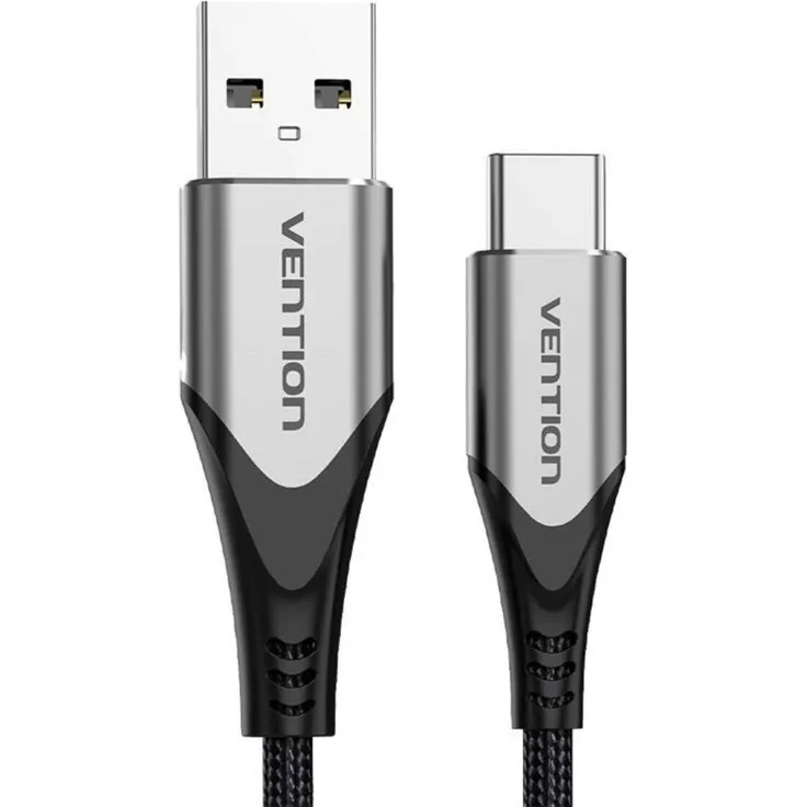 Vention CODHD-Kabel, USB-A 2.0 auf USB-C, 3A, 0,5 m, grau, schnelles Laden und Datenübertragung 480 Mbit/s mit Aluminiumlegierung
