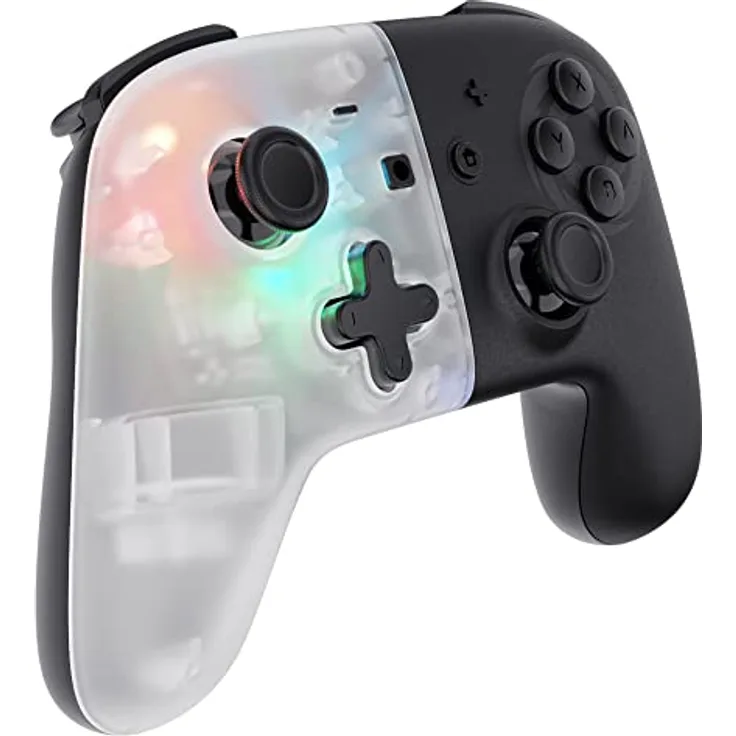 Oniverse White Star Wireless Switch Controller Switch Pro Controller LED Bluetooth Controller für Switch Switch OLED Switch Switch Lite (iOS und Android) Vibration Turbo Modus 6 Achsen Gyroskop Weiß