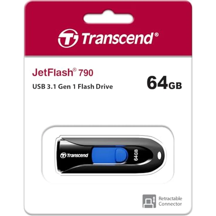 Transcend 64GB JetFlash 790 USB 3.1 Gen 1 USB Stick TS64GJF790K – Bild 2