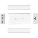 j5Create JUP37185W-EN, 185W GaN PD3.1 USB-C 3-Port Ladegerät mit Überspannungs- und Überhitzungsschutz, Weiss