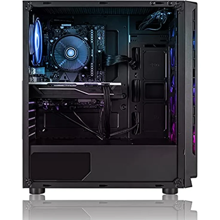 Megaport Gaming PC AMD Ryzen 7 5700X • GeForce RTX4060 8GB • 16GB DDR4 • 1000GB M.2 SSD • Luftkühlung • WLAN • Gamer PC Computer Gaming Rechner, schwarz – Bild 4