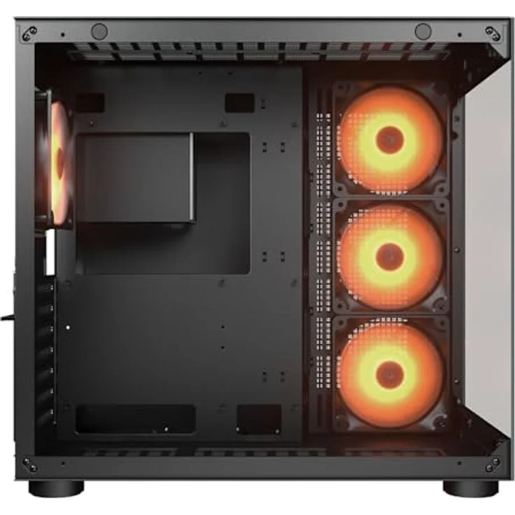 COUGAR Gaming Gehäuse PC Midi Tower Schwarz, ATX/Micro-ATX/Mini-ITX mit ARGB-Beleuchtung und optimierter Kühlung – Bild 4