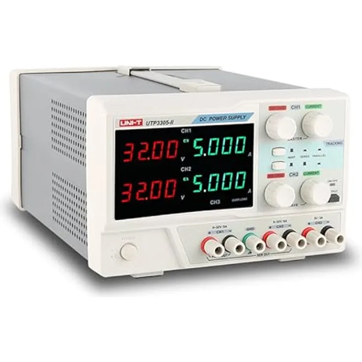 UNI-T UTP3305-II/UTP3303-II Linear DC Power Supply 3-Channel 335W 32V Adjustable Dual Channel and Fixed Single-Channel Output, Blue