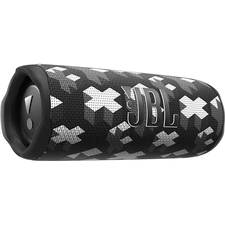 JBL x Martin Garrix Flip 6 Bluetooth Box in Cool Grey – Wasserdichter, tragbarer Lautsprecher mit 2-Wege-Lautsprechersystem für kraftvollen Sound – Bis zu 12 Stunden kabellos Musik abspielen