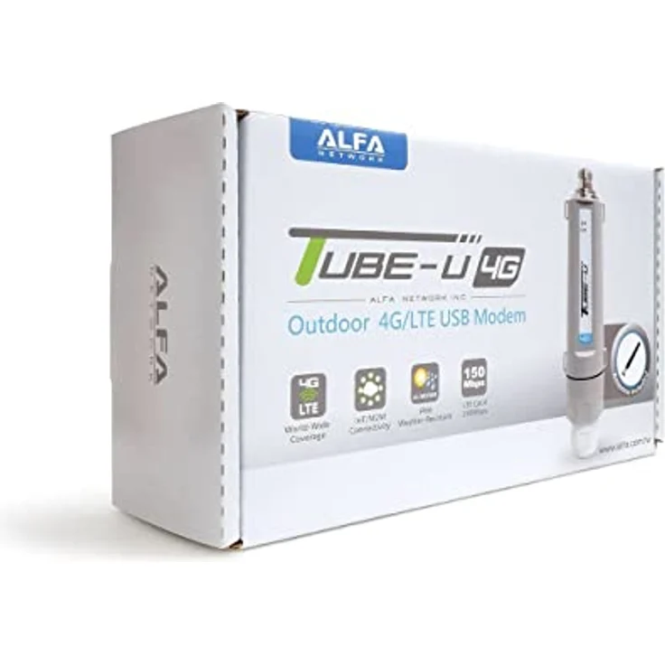 ALFA Network Alfa Tube-U4Gv2 Global, 4G/LTE-USB-Modem mit 150/50 Mbit/s, SIM-Steckplatz und Hochleistungs-Rundstrahlantenne – Bild 4