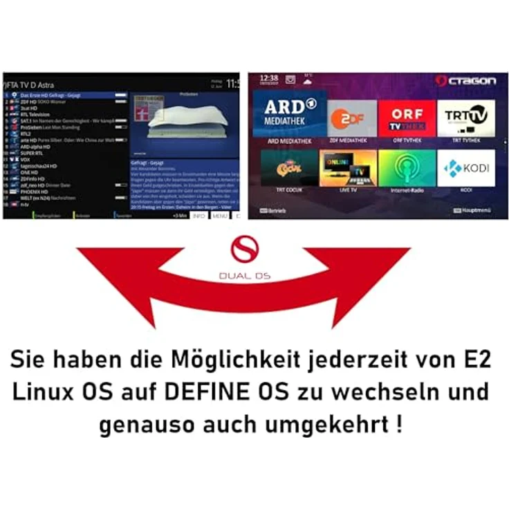 Octagon SF8008 UHD 4K Supreme Combo + 250GB Festplatte INTERN, Sat- Kabel- & DVB-T2 Receiver, E2 Linux & Define OS, mit Aufnahmefunktion, M.2 M Key, Gigabit LAN, Kartenleser, Sat to IP, WiFi - Octagon Sat-Receiver mit 250GB Festplatte, Multistream Support, Gigabit LAN, Bluetooth 5.1, Dual-Band-WiFi, M.2-Schnittstelle – Bild 4