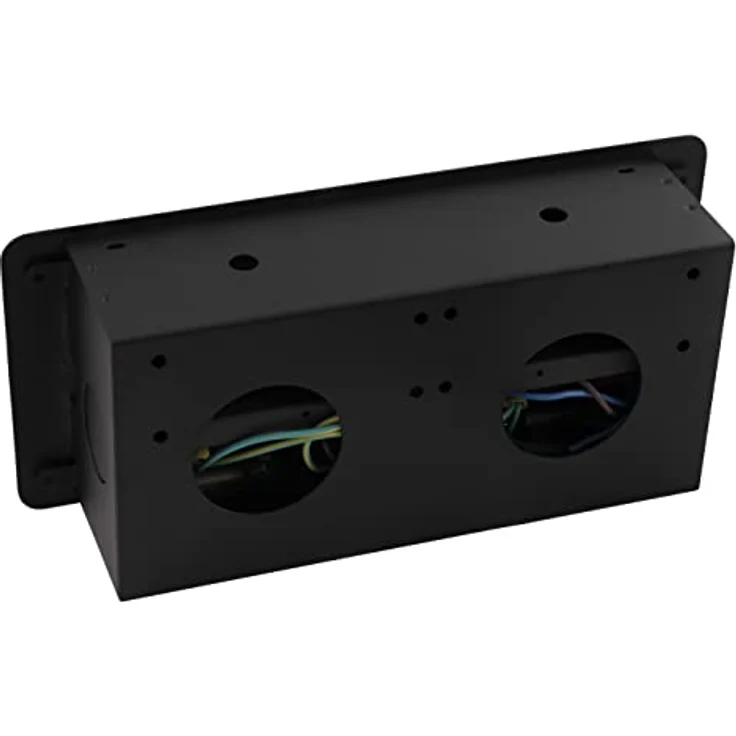 MC POWER Tisch-Einbausteckdose TS-03S 3-Fach Steckdose schwarz ohne Kabel, 267x120x68mm – Bild 3