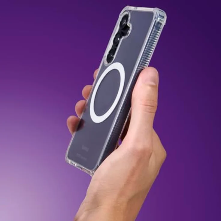 Hama Magnetische Handyhülle Extreme Protect für Samsung Galaxy S25 Ultra, D3O-lizenziert, Qi2 kompatibel, transparente Hülle mit Anti Gelbstich und induktiver Ladefunktion – Bild 4