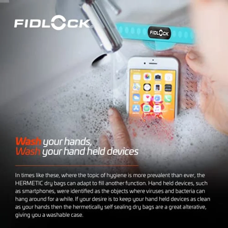 Fidlock Hermetic dry bag medi wasserdichte Tasche - Smartphonetasche petrol – Bild 6