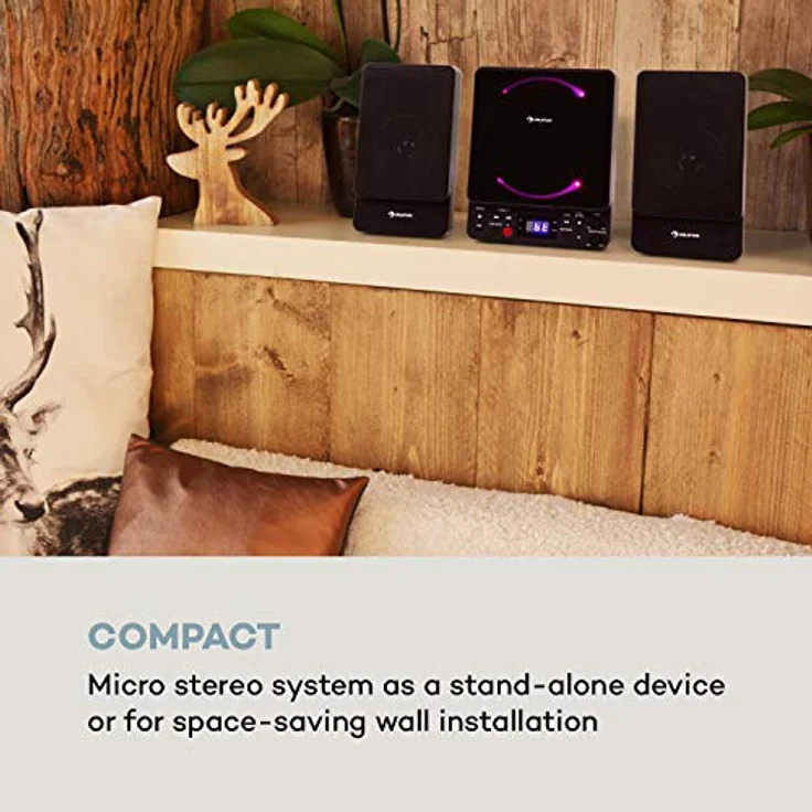 Microstar Microsystem Vertikalanlage CD-Player Bluetooth USB-Port Fernbedienung – Bild 3