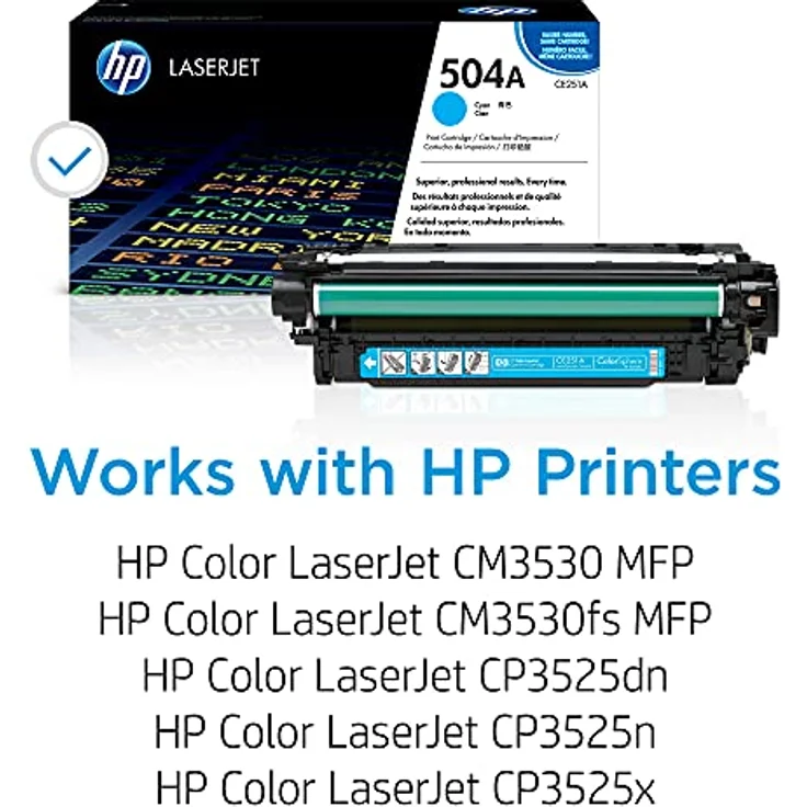 HP 504A Cyan Original LaserJet Tonerkartusche (CE251A) – Bild 3