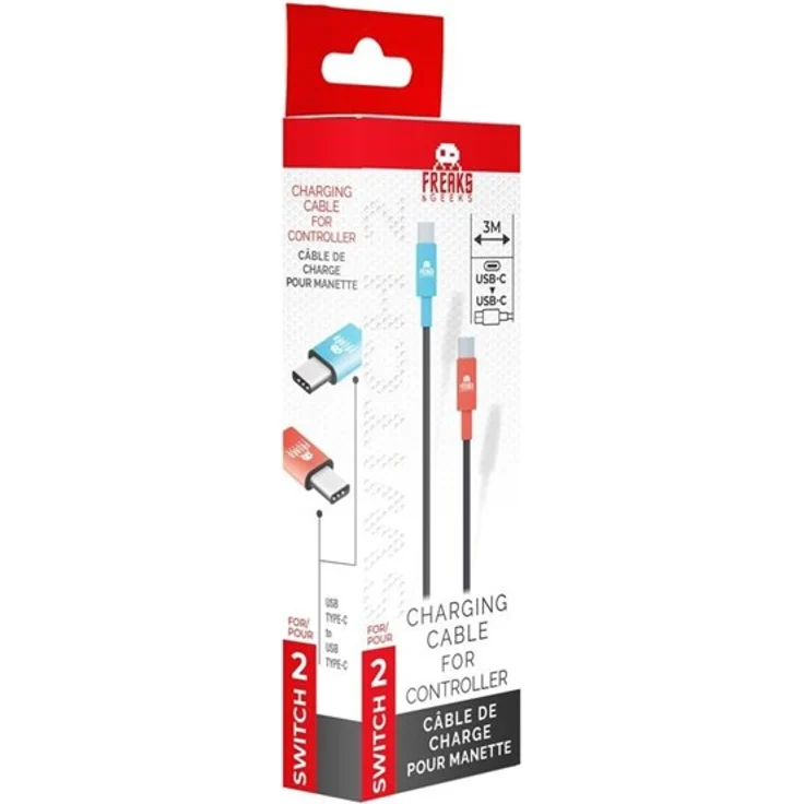 Trade Invaders Switch 2 Charging Cable, USB-C zu USB-C Ladekabel mit 3A Unterstützung, 3 Meter lange Reichweite – Bild 3