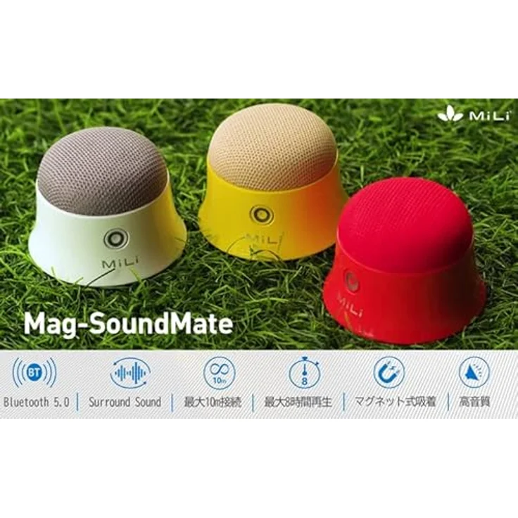 MiLi 2in1 Mini MagSafe Bluetooth Speaker (3W) und Smartphone Desktop Ständer, Weiss - Bis zu 8 Stunden Wiedergabezeit, Verbesserter Bass, Typ-C-Eingangsanschluss – Bild 2