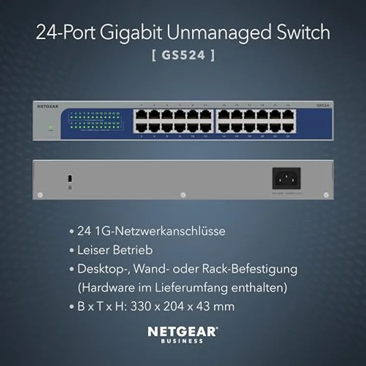 NETGEAR (GS524V3) 24 Ports, Switch mit 24 Ports