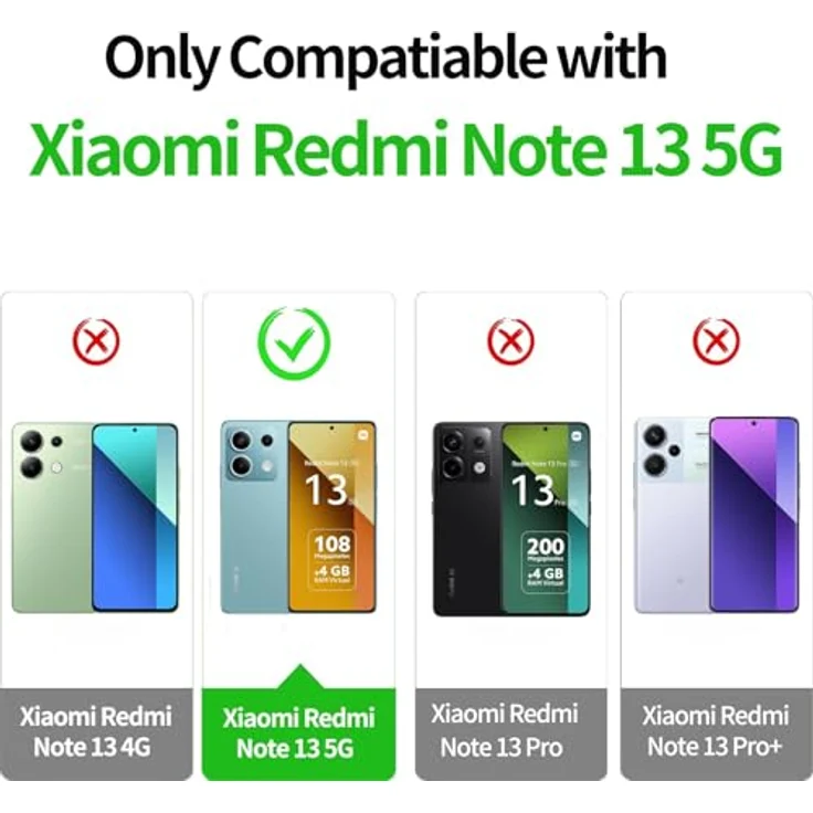 LeYi Hülle für Xiaomi Redmi Note 13 5G, Transparent TPU Silikon Handyhülle mit 2 Schutzfolien, Stoßfest und Kameraschutz – Bild 2