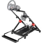 OPLITE Wheel stand GT PRO - Universalhalterung für Lenkrad Force-Feedback, Kettenradgarnitur und Getriebe, kompatibel mit allen Logitech-, Thrustmaster- und Fanatec-Produkten, ergonomisches und faltbares Design, starrer und stabiler Pedalunterstützung, Getriebeträger, Kabelmanagement, 3M Skid