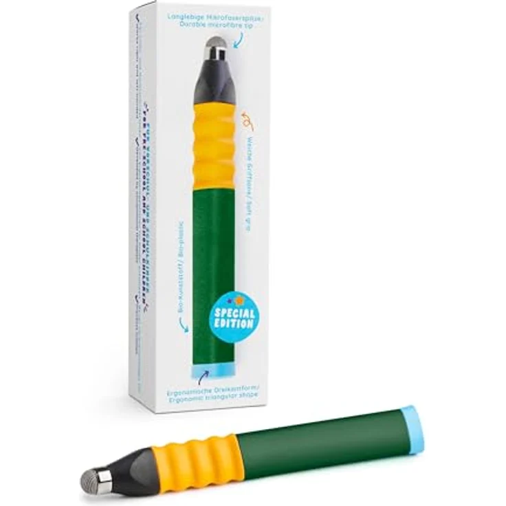 EDURINO Eingabestift, ergonomisch geformt aus Bio-Kunststoff, dunkelgrün, Zubehör für Edurino, kompatibel mit iOS und Android Geräten – Bild 1