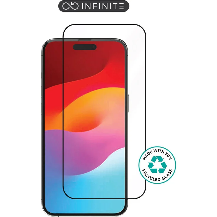 eSTUFF Titan Shield® Apple iPhone 15 Pro Displayschutzfolie, 9H-gehärtetes Glas, Schwarz, 50 Stück, umweltfreundlich