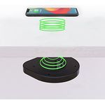 kalb | QI Unterbau Ladegerät max. 30mm I Fast Charge Induktion Charger Ladestation Smart Wireless in Möbel-Material, mit aktiver Kühlung - 174x155x20mm, 10W, kompatibel mit QI, inkl. Montagezubehör und Steckernetzteil
