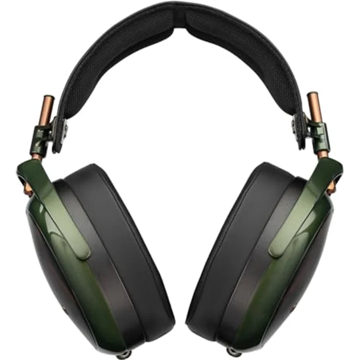 Meze Audio Strada Dynamic Ohrumschließende Kopfhörer mit Makassar-Ebenholz-Ohrmuscheln, abnehmbaren magnetischen Ohrpolstern, grünem Kupfer – Bild 5