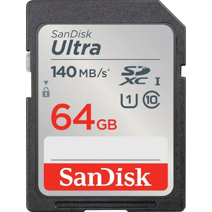 Sandisk Ultra SDXC Speicherkarte (64 GB, Class 10), schwarz – Bild 1