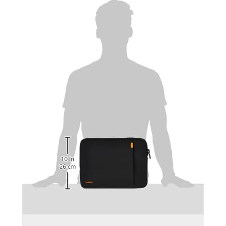 tomtoc Defender-A13, Notebooktasche für 14 Zoll MacBook Pro, Militärstandard-Schutz, aus recycelten Materialien, Schwarz – Bild 12
