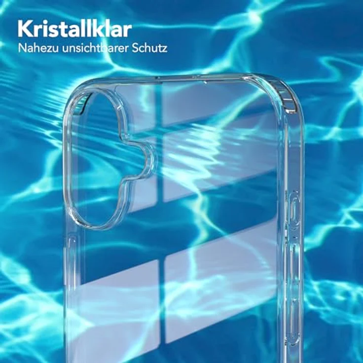 EAZY CASE Premium Crystal TPU Hülle für iPhone 16 Plus, Silikon Slimcover mit Kameraschutz, transparentes Backcover, ultrastarker Schutz durch Air Protect – Bild 3