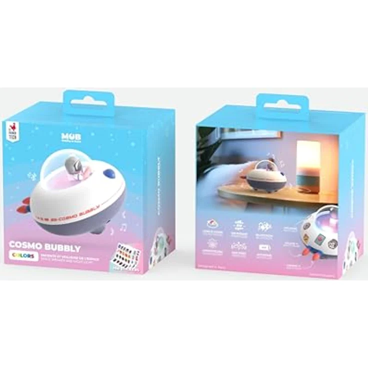 Mobility on Board Cosmo Bubbly Wireless, Bluetooth-Lautsprecher mit Nachtlicht und 50 personalisierbaren Aufklebern, kompakt und tragbar – Bild 6