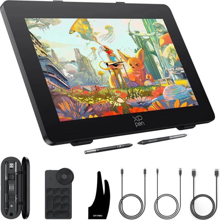 XP-Pen Artist 24 Pro (Gen2) 4K Grafiktablett + 2pcs X3 Stift, Schwarz