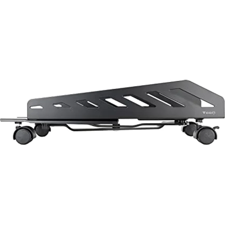 TooQ UMCS0024-B, Bodenstativ mit Rollen für CPU, Metall, schwarz, max. 25 kg, Breite 160-300 mm – Bild 4