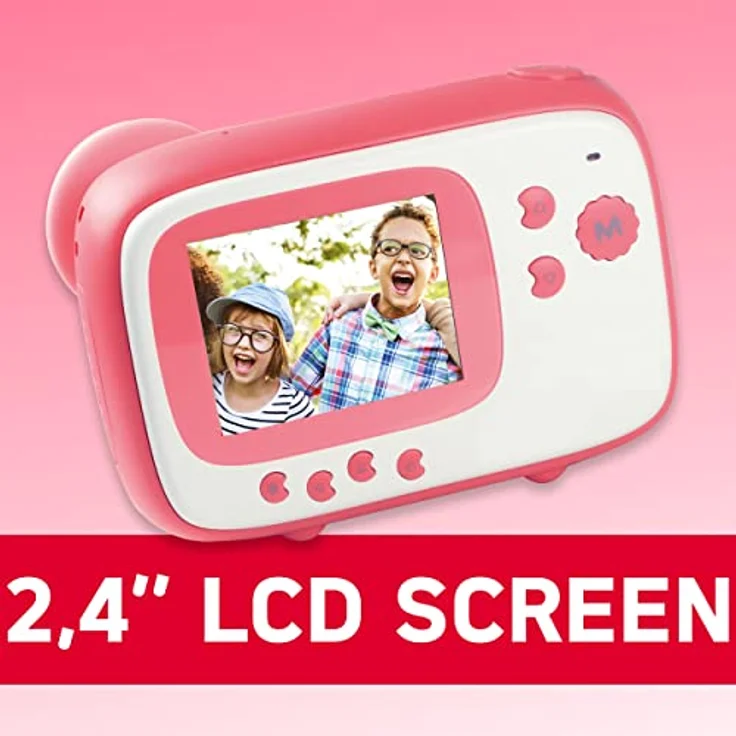 AgfaPhoto Realikids Instant Cam Pink - Sofortbildkamera für Kinder - Foto, Selfie und Video - 3 Rollen Thermopapier für 300 Fotos - LCD-Bildschirm – Bild 3