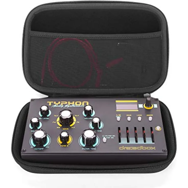 Analog Cases PULSE Case für Dreadbox Typhon und vergleichbare Sampler (Transporttasche aus langlebigem, geformtem EVA/Nylon, robuster Gummitragegriff), Schwarz