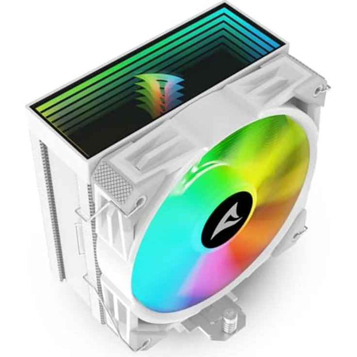 Sharkoon A50 RGB White, CPU Kühler mit 12 cm Lüfter, bis zu 1800 RPM, hoher Luftstrom, Weiss – Bild 7