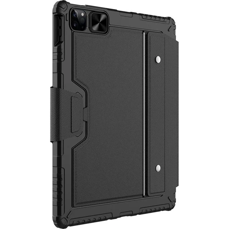NoName Nillkin Bumper Combo Keyboard Case für iPad Pro 12.9 (2020/2021/2022/2018), Schutzhülle mit integrierter Tastatur, Apple Pencil Fach, schwarz