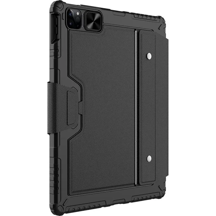 NoName Nillkin Bumper Combo Keyboard Case für iPad Pro 12.9 (2020/2021/2022/2018), Schutzhülle mit integrierter Tastatur, Apple Pencil Fach, schwarz
