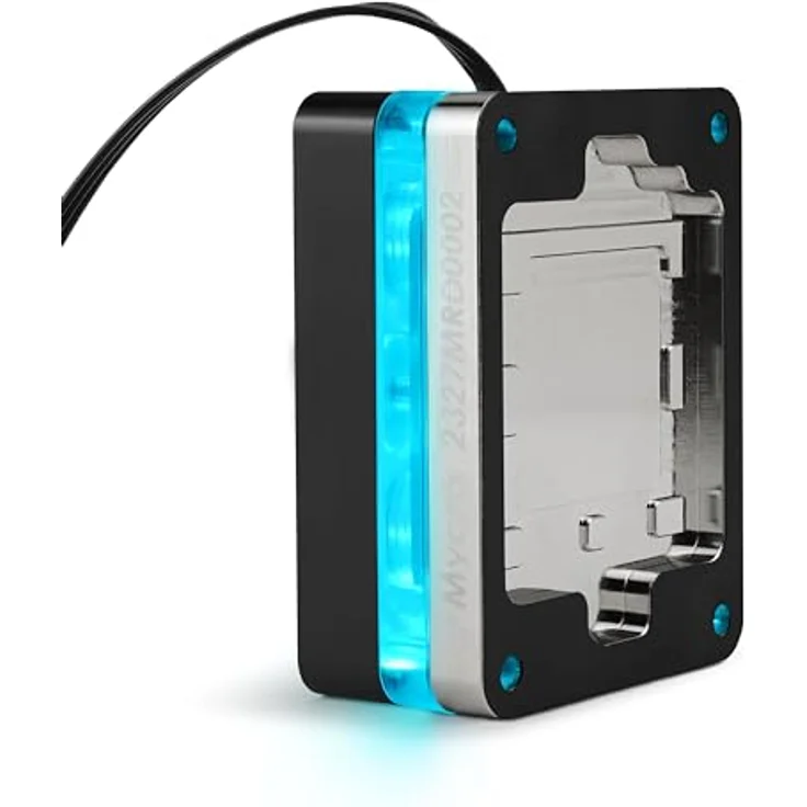 Thermal Grizzly AM5 Mycro Direct-Die RGB Wasserkühler für AMDs Ryzen-7000-Prozessoren - CNC bearbeitete POM Abdeckung - G1/4-Zoll-Anschlüsse, schwarz – Bild 2