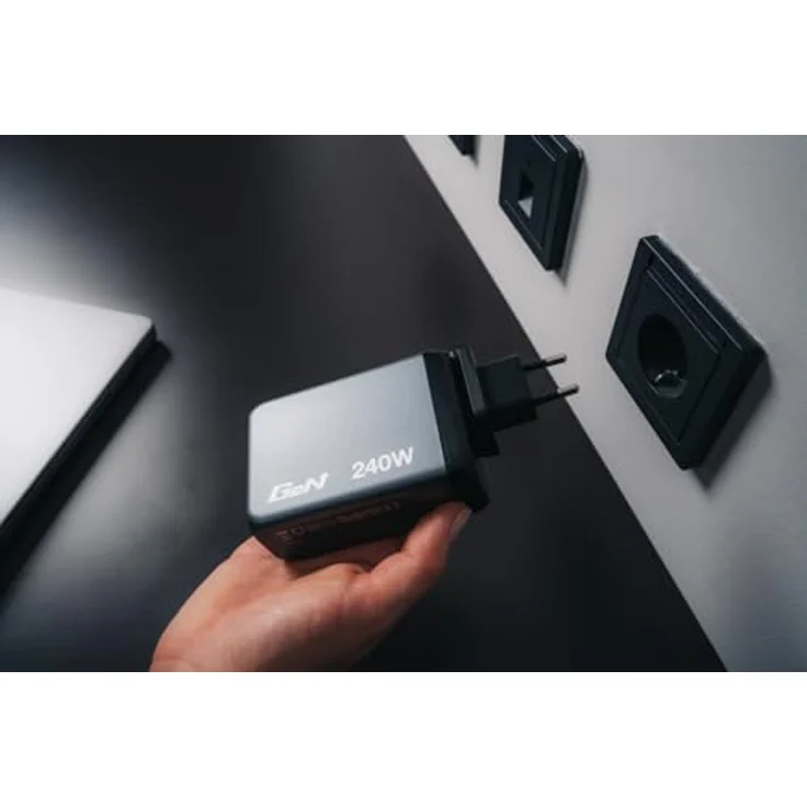 Verbatim GNC-240 GaN Charger 4 Port 240W USB A/C (EU/UK/US), Schwarz - Schnellladefunktion, Sicherheitsfunktionen, vielseitige Schnittstellen – Bild 6