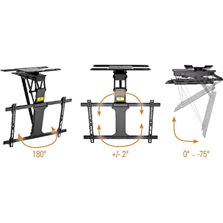 Mywall TV-Deckenhalterung HL47ML Motorisiert&Klappbar für Flachbildschirme mit Smart Home Steuerung für 32-75 Zoll, Belastung bis 35 kg mit 180° Drehfunktion – Bild 5