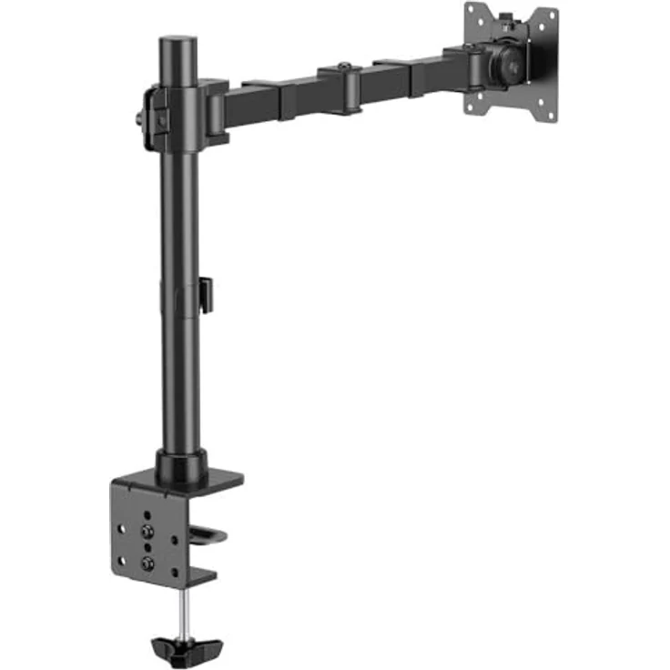 SpeaKa Professional SP-MM-211 1fach Monitor-Tischhalterung, höhenverstellbar für 43,2 cm (17) - 124,5 cm (49) Bildschirme, Schwarz, max. Tragkraft 20 kg – Bild 3