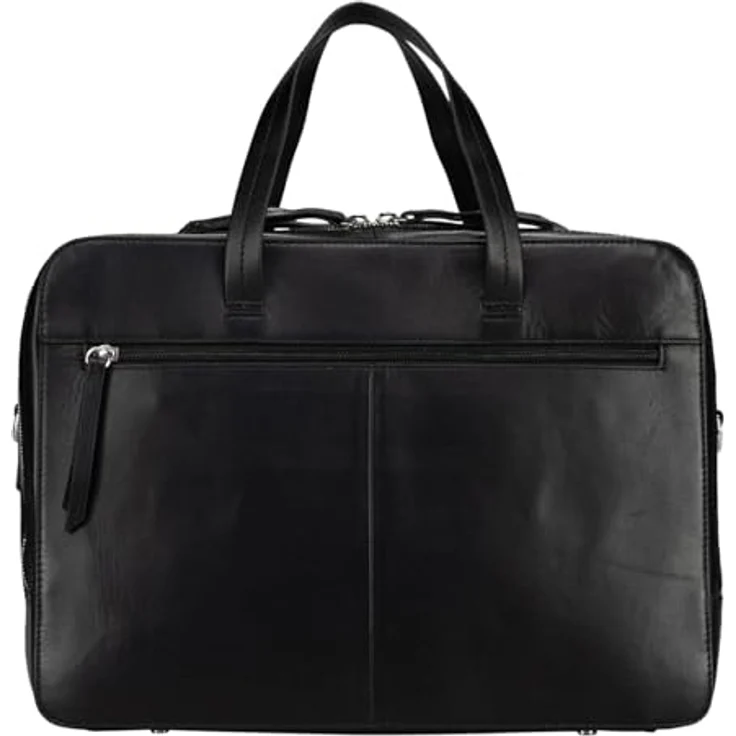Jost Arva Aktentasche, 100% Leder, 36 cm mit Laptopfach, schwarz – Bild 3