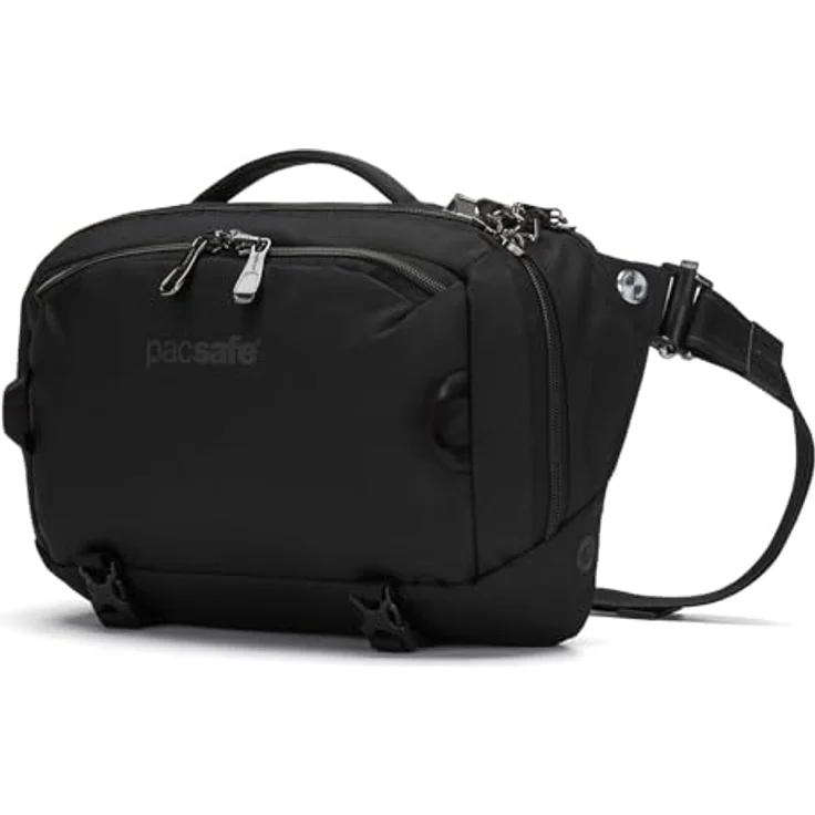 Pacsafe EXP 12 Sling, Notebook Tasche für 33,0 cm (13"), Schwarz, mit Roobar Deluxe Schließsystem und schnittfesten Materialien – Bild 4