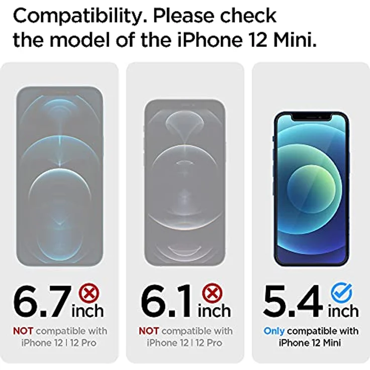 Spigen AGL01811 Glas.tr EZ FIT iPhone 12 MINI 2PK – Bild 3